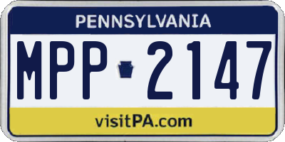 PA license plate MPP2147
