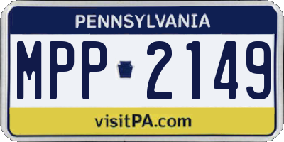 PA license plate MPP2149