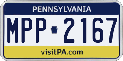 PA license plate MPP2167