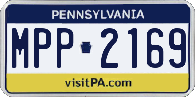 PA license plate MPP2169