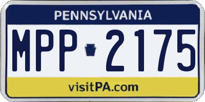 PA license plate MPP2175