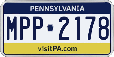 PA license plate MPP2178