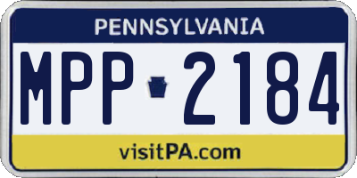 PA license plate MPP2184