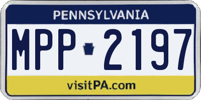 PA license plate MPP2197