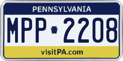 PA license plate MPP2208