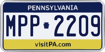 PA license plate MPP2209