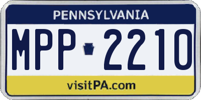 PA license plate MPP2210