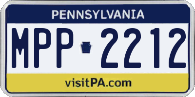PA license plate MPP2212