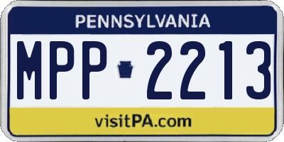 PA license plate MPP2213