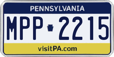 PA license plate MPP2215
