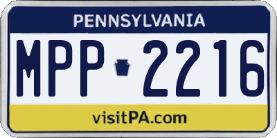 PA license plate MPP2216