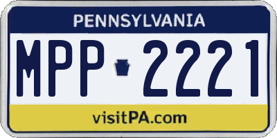 PA license plate MPP2221