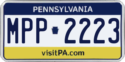 PA license plate MPP2223