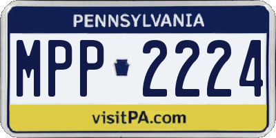 PA license plate MPP2224