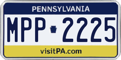 PA license plate MPP2225