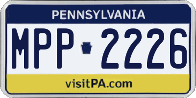 PA license plate MPP2226