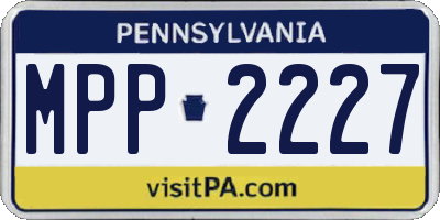 PA license plate MPP2227