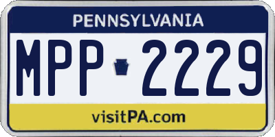 PA license plate MPP2229