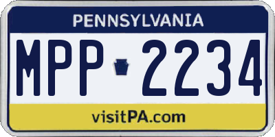 PA license plate MPP2234