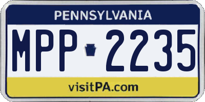PA license plate MPP2235