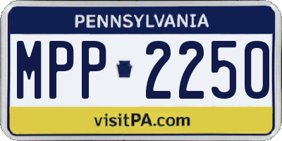 PA license plate MPP2250