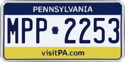 PA license plate MPP2253