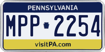 PA license plate MPP2254