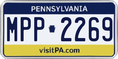 PA license plate MPP2269