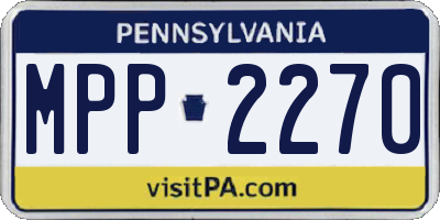 PA license plate MPP2270