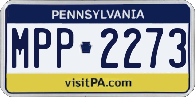 PA license plate MPP2273