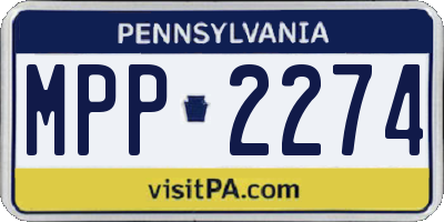 PA license plate MPP2274