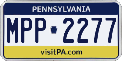 PA license plate MPP2277