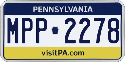 PA license plate MPP2278