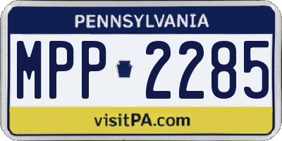 PA license plate MPP2285
