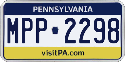 PA license plate MPP2298