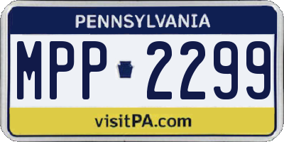 PA license plate MPP2299
