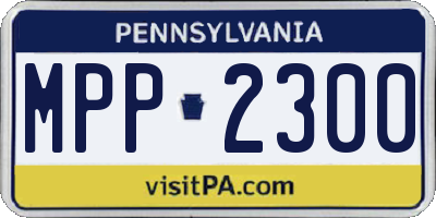PA license plate MPP2300