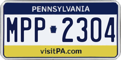 PA license plate MPP2304