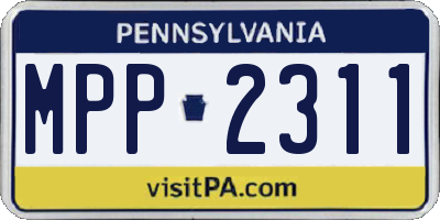 PA license plate MPP2311