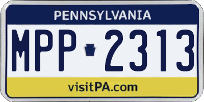 PA license plate MPP2313