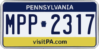 PA license plate MPP2317