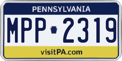 PA license plate MPP2319