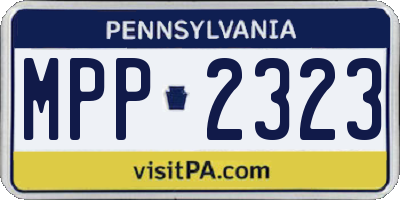 PA license plate MPP2323