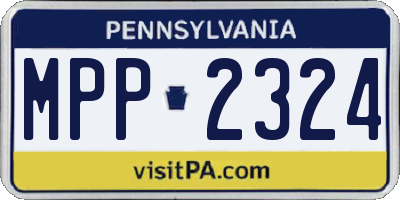 PA license plate MPP2324