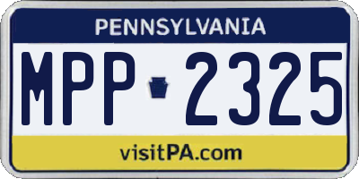 PA license plate MPP2325
