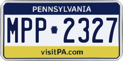 PA license plate MPP2327