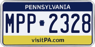 PA license plate MPP2328