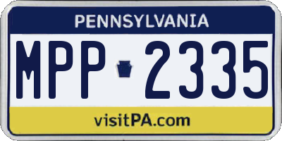 PA license plate MPP2335