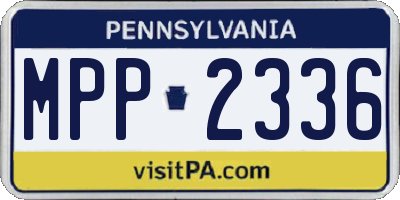 PA license plate MPP2336