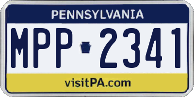 PA license plate MPP2341
